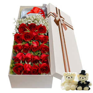 杭州鲜花速递同城红玫瑰花束礼盒上下城余杭上海西湖生日配送花店